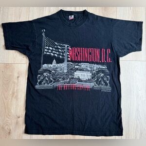 Vintage 1992 Washington DC Tee Men’s XL Green Single-Stitched USA 90s